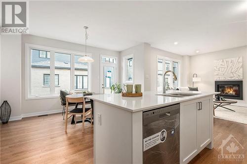 233 Conservancy Drive, Ottawa, ON - Indoor Photo Showing Kitchen With Fireplace With Double Sink