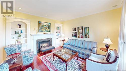 5 John Street, Rothesay, NB - Indoor Photo Showing Living Room With Fireplace