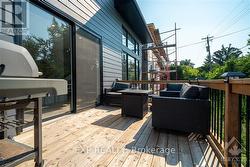 Backyard Deck w/greenspace below - 