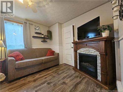 319 Tobique Road, Grand Falls, NB - Indoor Photo Showing Living Room With Fireplace