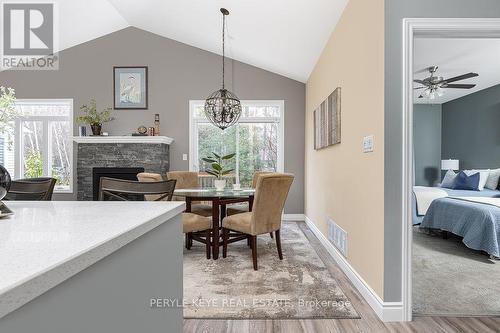 148 Pineridge Gate, Gravenhurst, ON - Indoor Photo Showing Dining Room With Fireplace