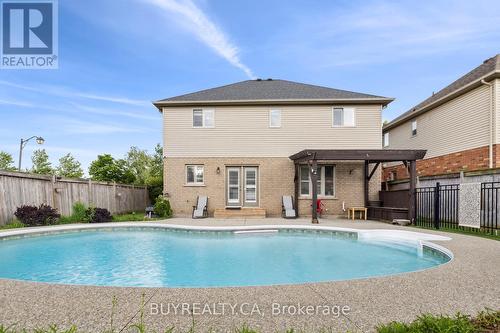 170 Southbrook Drive W, Hamilton, ON - Outdoor With In Ground Pool With Backyard