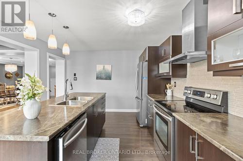 14 Carroll Lane, Brantford, ON - Indoor Photo Showing Kitchen With Double Sink With Upgraded Kitchen