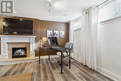 486 Lees Lane, Oakville, ON - Indoor Photo Showing Office With Fireplace