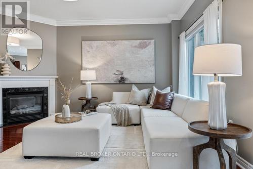 2576 Armour Crescent, Burlington, ON - Indoor Photo Showing Living Room With Fireplace