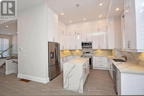 1A Harrison Avenue, Mississauga, ON - Indoor Photo Showing Kitchen With Double Sink With Upgraded Kitchen