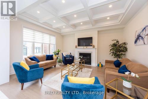 2437 Irene Crescent, Oakville, ON - Indoor Photo Showing Living Room With Fireplace