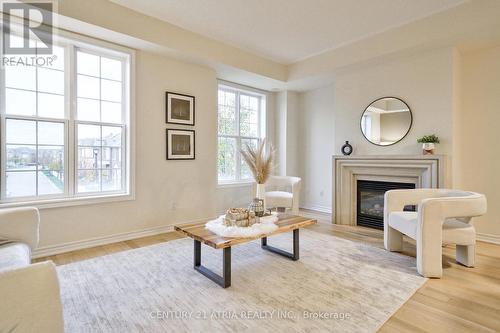 93 Anthony Roman Avenue, Markham, ON - Indoor Photo Showing Living Room With Fireplace