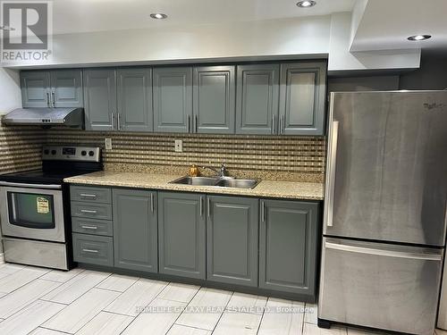 Bsmt - 10 Woolwick Drive, Toronto, ON - Indoor Photo Showing Kitchen With Double Sink