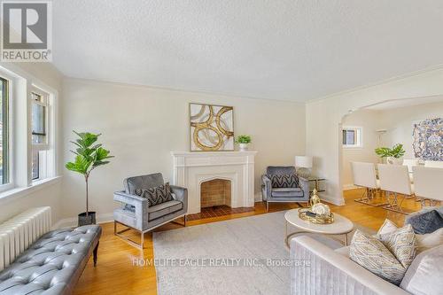 73 Fishleigh Drive, Toronto, ON - Indoor Photo Showing Living Room With Fireplace