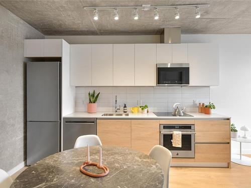 1308-1097 View St, Victoria, BC - Indoor Photo Showing Kitchen With Double Sink