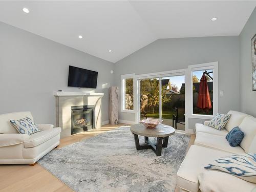 2287 Amelia Ave, Sidney, BC - Indoor Photo Showing Living Room With Fireplace