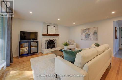 Upper - 18 Jay Court, Kitchener, ON - Indoor Photo Showing Living Room With Fireplace