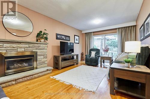 224 Coronation Drive, Toronto, ON - Indoor Photo Showing Living Room With Fireplace