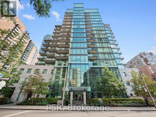 906 - 77 Charles Street W, Toronto, ON - Outdoor With Balcony With Facade