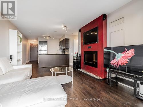 1800 - 33 Sheppard Avenue E, Toronto, ON - Indoor Photo Showing Living Room With Fireplace