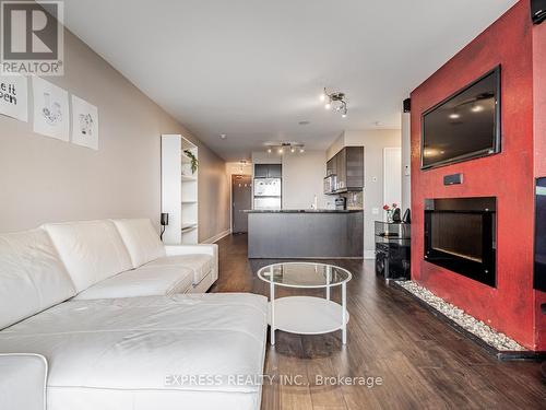 1800 - 33 Sheppard Avenue E, Toronto, ON - Indoor Photo Showing Living Room With Fireplace