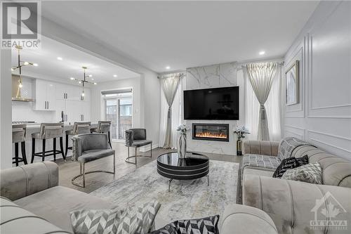 1002 Offley Road, Ottawa, ON - Indoor Photo Showing Living Room With Fireplace