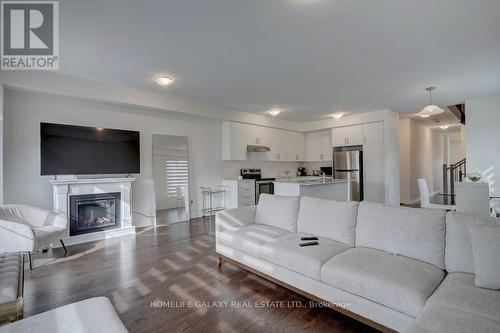 28 Velvet Drive, Whitby, ON - Indoor Photo Showing Living Room With Fireplace