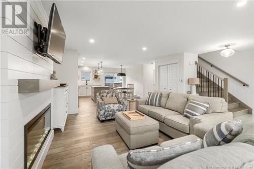 121 Oakfield, Riverview, NB - Indoor Photo Showing Living Room With Fireplace