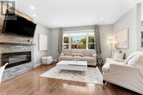 62 Greencedar Drive, Hamilton, ON - Indoor Photo Showing Living Room With Fireplace