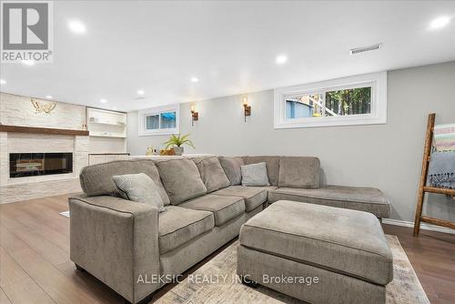 62 Greencedar Drive, Hamilton, ON - Indoor Photo Showing Living Room With Fireplace