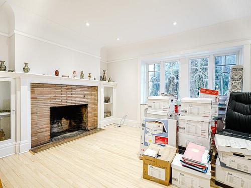 Office - 4565 Rue Sherbrooke O., Westmount, QC - Indoor Photo Showing Living Room With Fireplace