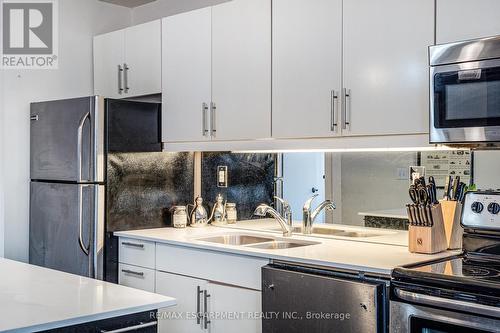 104 - 200 Stinson Street, Hamilton, ON - Indoor Photo Showing Kitchen With Stainless Steel Kitchen With Double Sink With Upgraded Kitchen