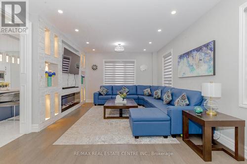 46 Ocean Ridge Drive, Brampton, ON - Indoor Photo Showing Living Room With Fireplace