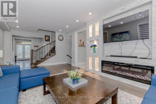 46 Ocean Ridge Drive, Brampton, ON - Indoor Photo Showing Living Room With Fireplace