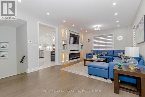 46 Ocean Ridge Drive, Brampton, ON - Indoor Photo Showing Living Room With Fireplace