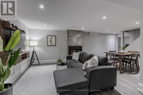 1771 Heather Hills Drive, Burlington, ON - Indoor Photo Showing Living Room With Fireplace