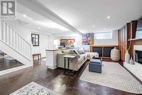 312 Glen Manor Drive, Toronto, ON - Indoor Photo Showing Living Room With Fireplace