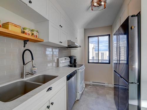 Cuisine - 1408-70 Rue De La Barre, Longueuil (Le Vieux-Longueuil), QC - Indoor Photo Showing Kitchen With Double Sink