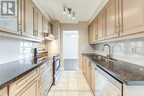 1403 - 3170 Kirwin Avenue, Mississauga, ON - Indoor Photo Showing Kitchen With Double Sink With Upgraded Kitchen