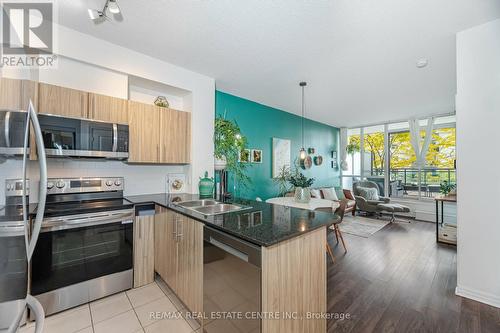 208 - 3515 Kariya Drive, Mississauga, ON - Indoor Photo Showing Kitchen With Stainless Steel Kitchen With Double Sink