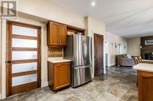 60 Brewster Place, Cambridge, ON - Indoor Photo Showing Kitchen With Fireplace