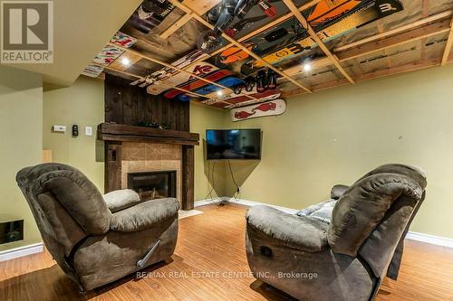 60 Brewster Place, Cambridge, ON - Indoor Photo Showing Basement With Fireplace