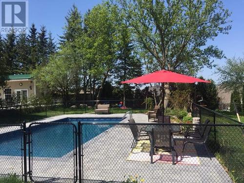 24 North Street, Uxbridge, ON - Outdoor With In Ground Pool With Deck Patio Veranda With Backyard