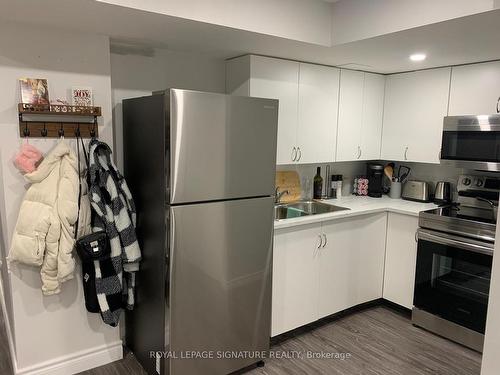 Bsmt-61 Chant Cres, Ajax, ON - Indoor Photo Showing Kitchen With Double Sink