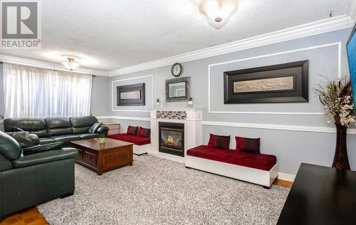 51 Dragon Tree Crescent, Brampton, ON - Indoor Photo Showing Living Room With Fireplace