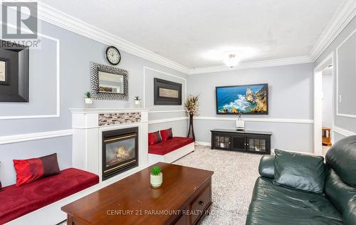 51 Dragon Tree Crescent, Brampton, ON - Indoor Photo Showing Living Room With Fireplace