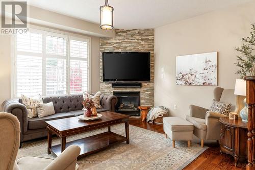 542 Vellore Woods Boulevard, Vaughan, ON - Indoor Photo Showing Living Room With Fireplace