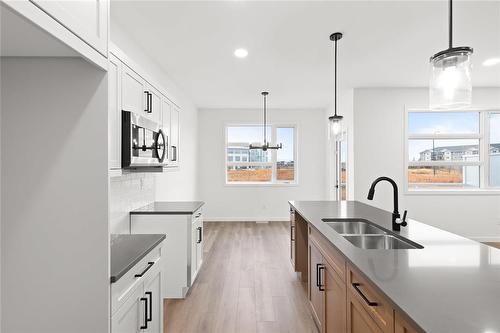 135 Grey Heron Drive, Winnipeg, MB - Indoor Photo Showing Kitchen With Double Sink