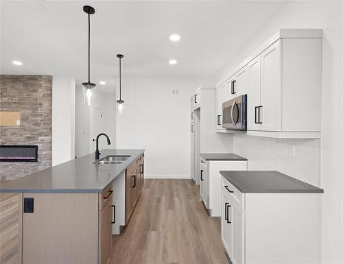 135 Grey Heron Drive, Winnipeg, MB - Indoor Photo Showing Kitchen With Double Sink With Upgraded Kitchen