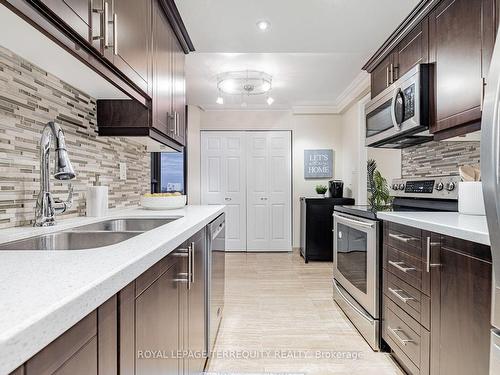 2002-100 Antibes Dr, Toronto, ON - Indoor Photo Showing Kitchen With Double Sink With Upgraded Kitchen