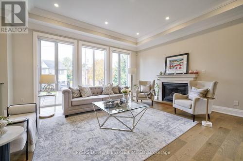 55 Lynnhaven Street, Toronto, ON - Indoor Photo Showing Living Room With Fireplace