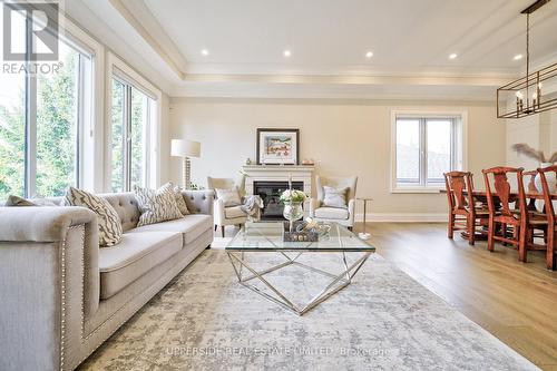 55 Lynnhaven Street, Toronto, ON - Indoor Photo Showing Living Room With Fireplace