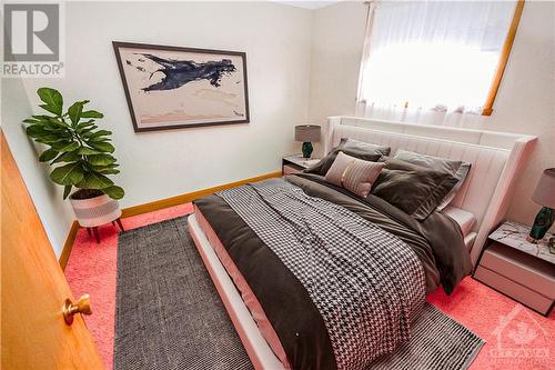 Second bedroom-virtually staged - 203 Shirley Avenue, Cornwall, ON - Indoor Photo Showing Bedroom