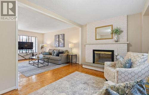 263 Clover Leaf Street, Vaughan, ON - Indoor Photo Showing Living Room With Fireplace